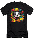 1 Cute Ferret in a Flower Garden Colorful Floral Animals Black Dhbubble T-Shirt