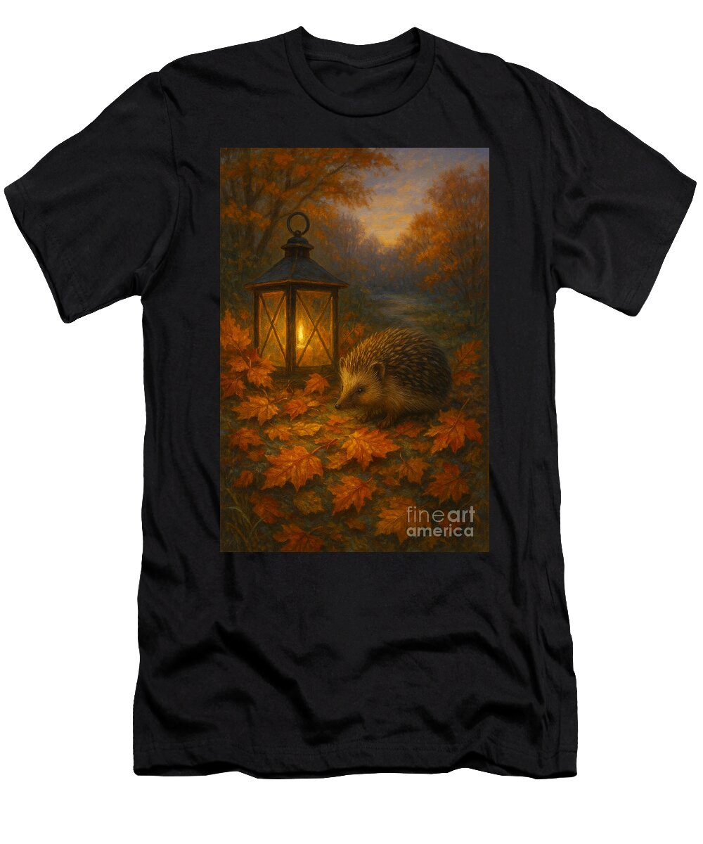 Autumn Twilight and Hedgehog By Lantern Light Sun D Studio T-Shirt