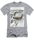 Beaver Stadium University Park Pennsylvania Drawing Detailed Architectural Drawing of a Stadium with City Map Overlay Tommy Mcdaniel T-Shirt