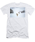 Coyotes Walking in Snow Lamar River Valley Yellowstone Nick Garbutt Natureplcom T-Shirt