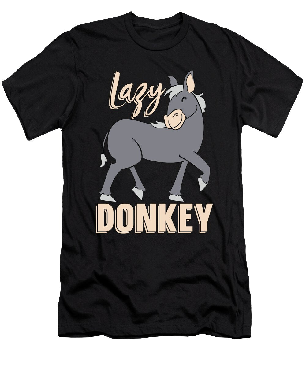 Donkey Lazy Donkey Loves Farmer Pet Animal Lover Tshirtconcepts Marvin Poppe T-Shirt