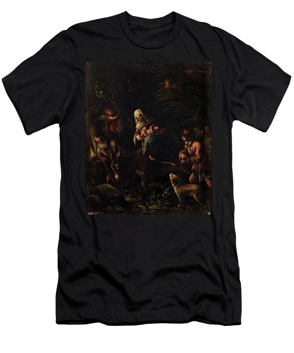 Flight Into Egypt Second Half 16th Century Italian School Oil on Canvas Francesco Bassano the Younger 1549 1592 T-Shirt
