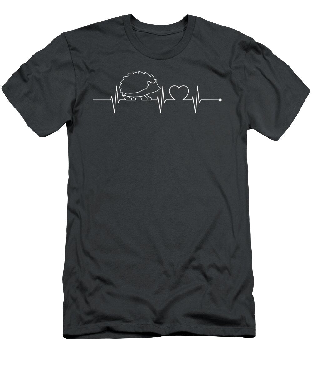 Forest Animal Lover Love Heart Heartbeat Hedgehog Zinedk Yashv T-Shirt