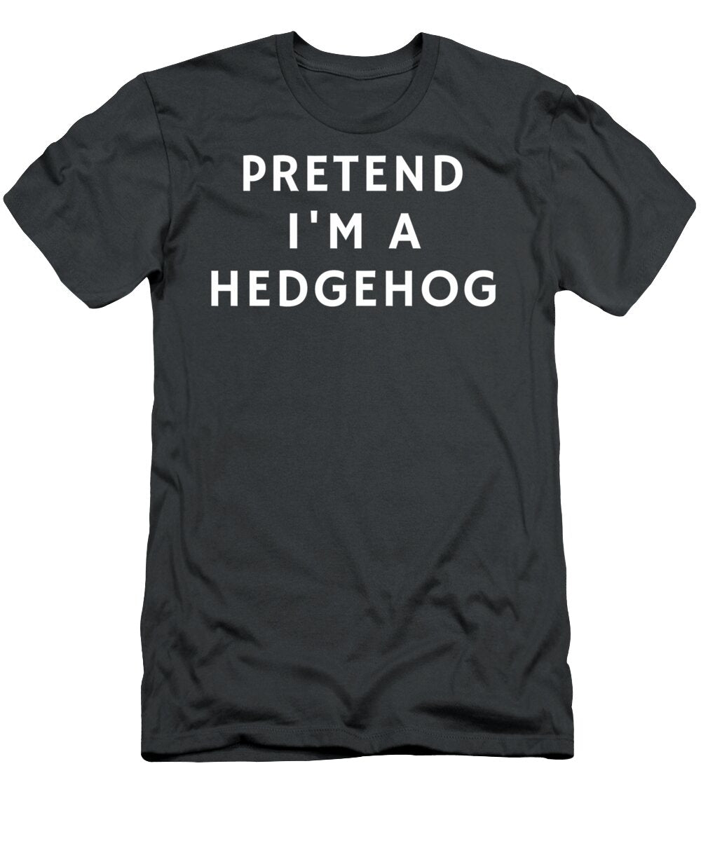 Funny Lazy Halloween Pretend Im a Hedgehog Women Men Mihaim Madda T-Shirt