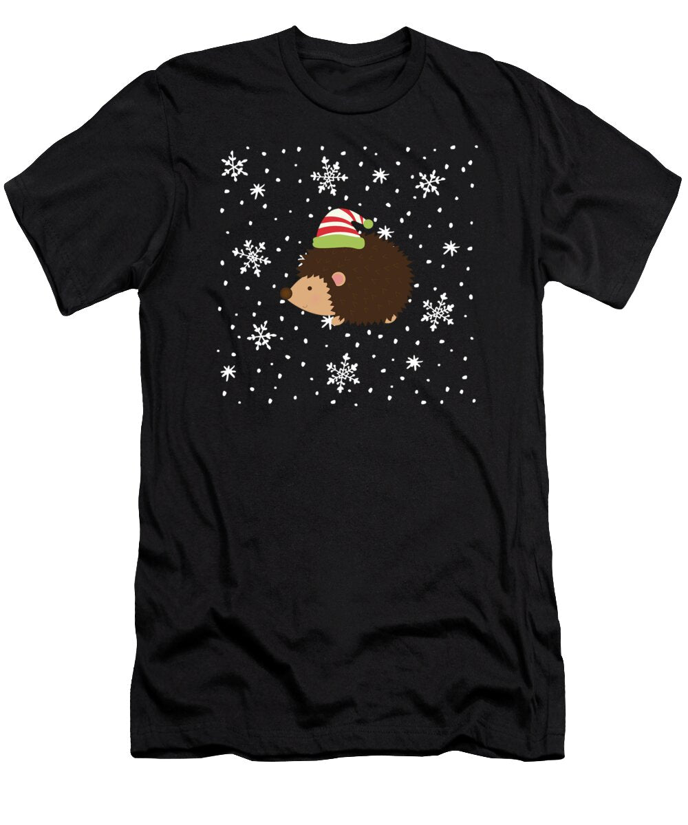Hedgehog and Snowflakes Grace Collett T-Shirt