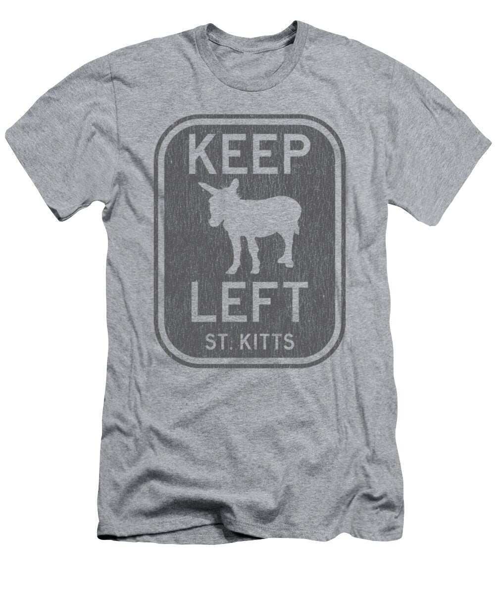 Keep Left St Kitts Donkey Distressed Caysen Lukne T-Shirt