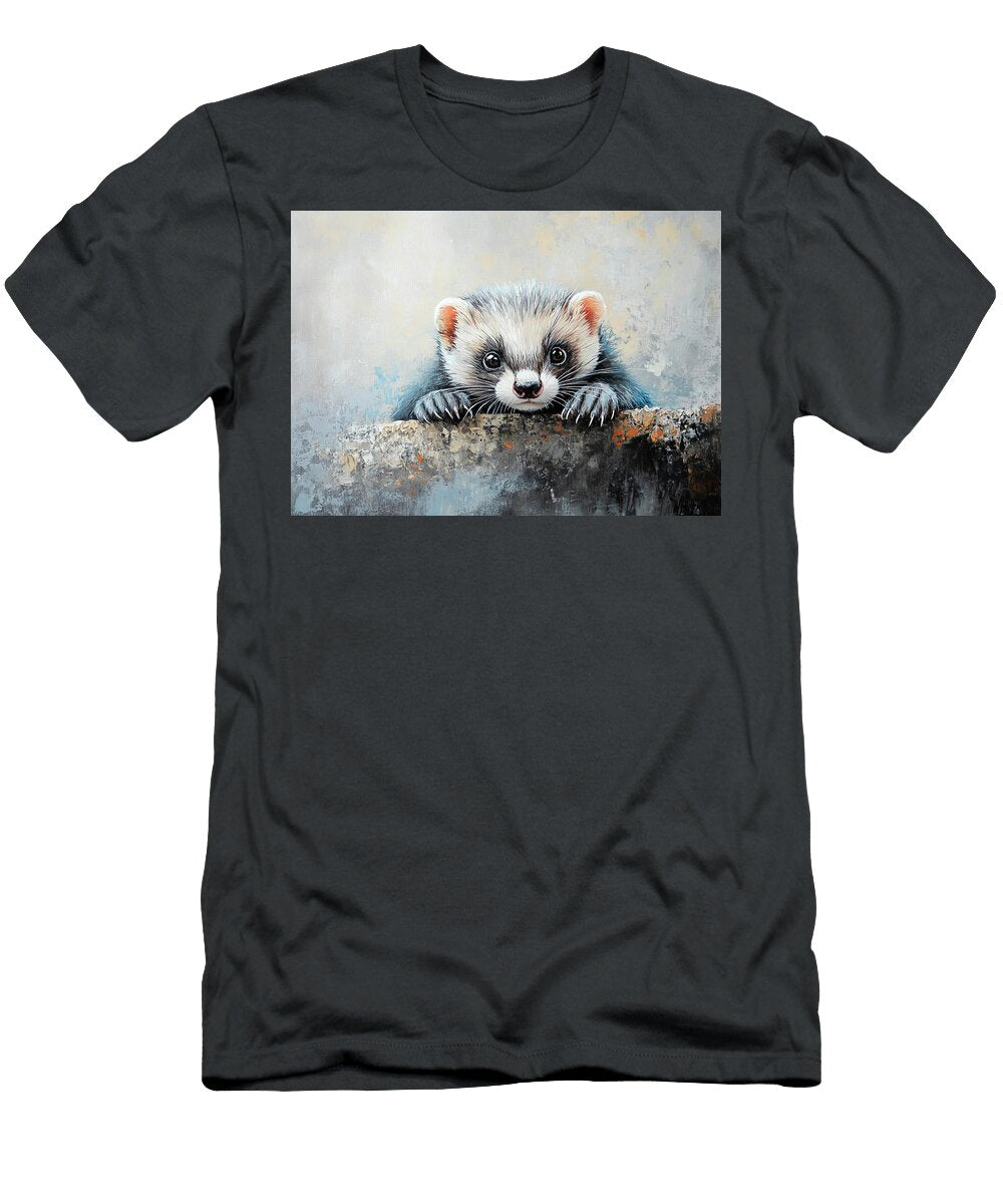 Scarlet Ferret with Charming Design Grover Mcclure T-Shirt